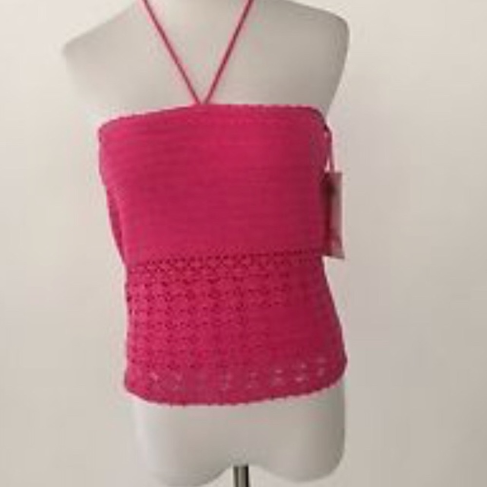 Lilly Pulitzer Cindy Halter Top Lip Pink Med 💥NWT